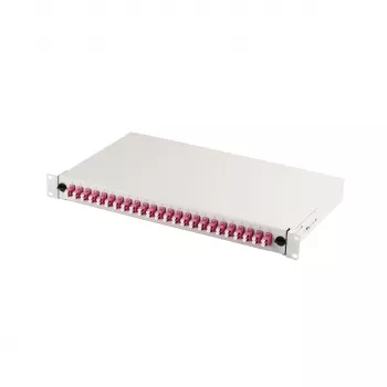 Patch Panel DIGITUS DN-96432-4 19 Zoll 1HE 24× LC Duplex OM4 grau