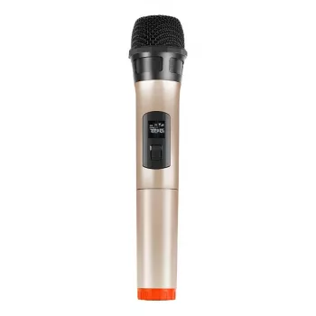 PU628J UHF Wireless Dynamic Microphone with LED Display (Gold)