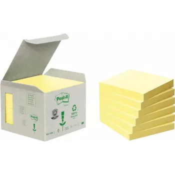 3M 6541B Haftnotizen Quadratisch Gelb 100 Blatt Selbstklebend