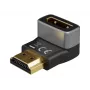 Goobay 72011 HDMI™ Winkeladapter 270° Vertikal, 8K @ 60 Hz, vergoldet, Schwarz, Silber | Goobay