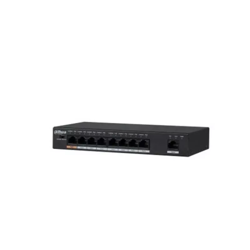 Dahua Technology PFS3009-8ET-96 Unmanaged L2 Fast Ethernet (10/100) Power over Ethernet (PoE) Schwarz