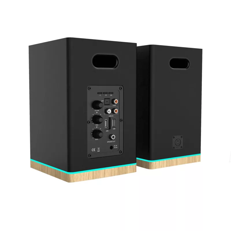Regallautsprecher Teac BS-60BK LED Schwarz – Bluetooth, 2×90W, RCA, USB, Optisch, Bassreflex, Fernbedienung