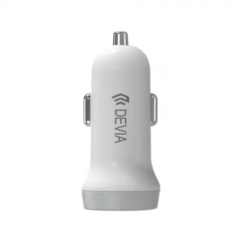 Auto-Ladegerät Devia Smart Series Lightning 5V 3,1A Dual USB Weiß