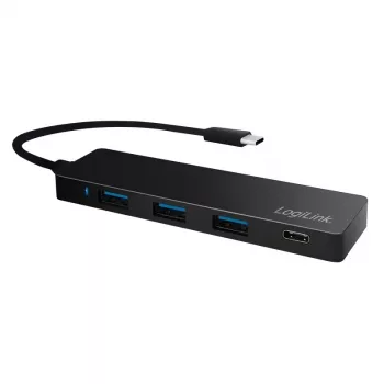 LogiLink UA0311 USB-C 3.2 Gen 2 Multiport-Hub 4 Ports Schwarz