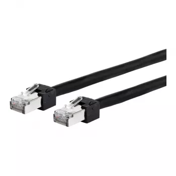 METZ CONNECT Ultraflex500 - Patchkabel - RJ-45 (M) zu RJ-45 (M) - 1,0 m - 6,4 mm - SFTP, PiMF - CAT 6 - geschirmt, halogenfrei - Schwarz (13084V1000-E)