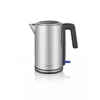 Wasserkocher SEVERIN WK 3449 — 1,7 L, 2400 W, Edelstahl/Kunststoff, schwarz-silber