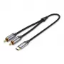 Vention USB-C auf 2RCA Stecker Audiokabel, 1m