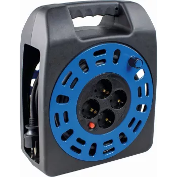 Kabeltrommel-Box Bachmann 393.0060 — 20 m Kabel, 4× Schuko-Steckdosen
