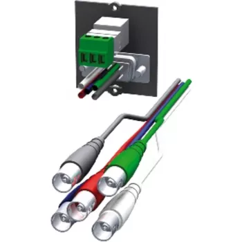 Custom Module 1x VGA + 1x Stereo (schwarz, für Tischanschlussdosen)