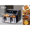 IDEAL fettfreie Fritteuse, doppelt horizontal 9L, 8 Funktionen - einschließlich Lebensmitteltrocknung
