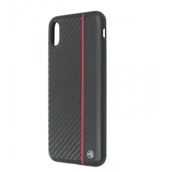 Handyhülle Tellur Cover für iPhone XS Max – schwarzes Carbon-Finish
