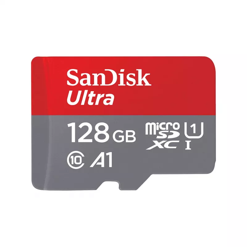 Flash Memory SanDisk 128GB MicroSDXC UHS-I Class 10 SDSQUNR-128G-GN6TA