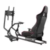 NanoRS RS160 Gaming-Stuhl, Rennsimulator-Ständer 3-in-1, für PC, Konsolen, Spieler, Kunstlederbezug, Lenkradständer, TV-Halterung bis 50 inch, max. VESA 400x400