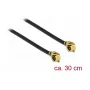 DeLOCK 89609 Koaxialkabel 0,3 m MHF (I-PEX) Schwarz Gold