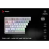 SAVIO PHENIX WHITE Kabellose Mechanische Tastatur, Gateron Red Pro, ABS