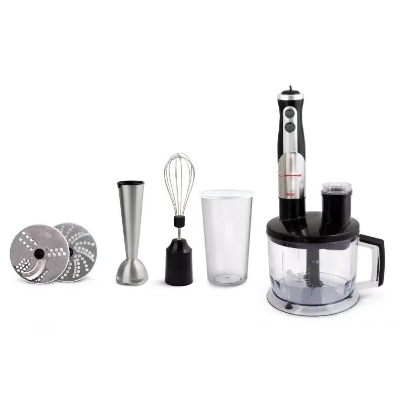 Esperanza EKM004 Stabmixer 0,6 L Schwarz, Silber, Transparent 800 W
