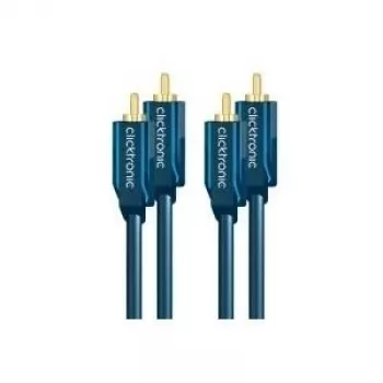 Stereo-Audiokabel (2x Cinch-Stecker/2x Cinch-Stecker) – 1,0 m Cinch-Koaxialkabel für kraftvollen Stereoklang