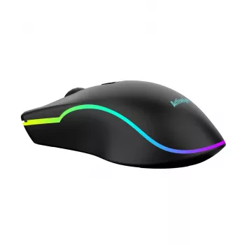 Kabelgebundene beheizte Gaming-Maus ActiveJet AMY-W390 — beidhändig, optisch 2000 DPI, USB Typ-A, 4 Tasten, schwarz