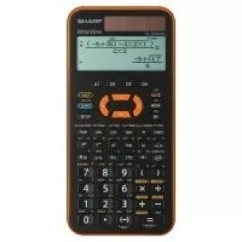 Sharp EL-W531XGYR Taschenrechner im Taschenformat Wissenschaftlich Schwarz, Orange