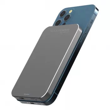 RealPower Powerbank PB-5000 MAG Grau 5.000 mAh