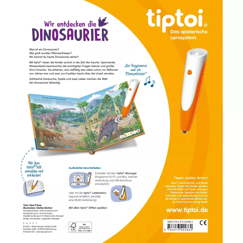 tiptoi Wir entdecken die Dinosaurier, Lernbuch