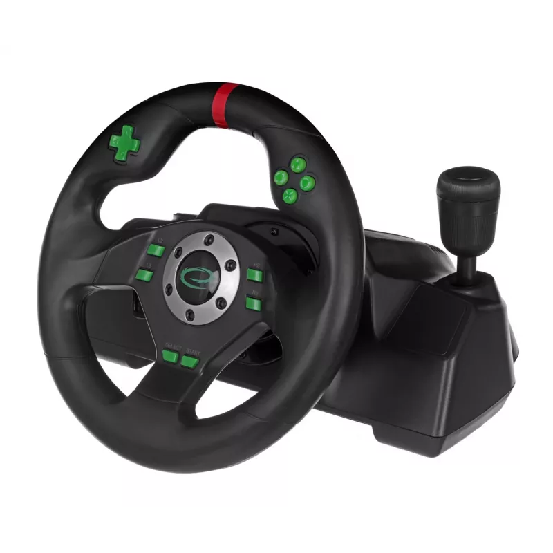 Esperanza EGW101 Gaming-Controller-Lenkrad Playstation, Playstation 3 Digital USB Schwarz, Grün