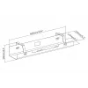Digitus DA-90450 Kabelmanagement-Wanne 600x135x108mm Schwarz Stahl 1