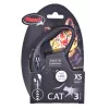 Rollleine Flexi New Classic Cat XS 3 m — Schnurleine für kleine Haustiere, schwarz, max. Belastung 8 kg