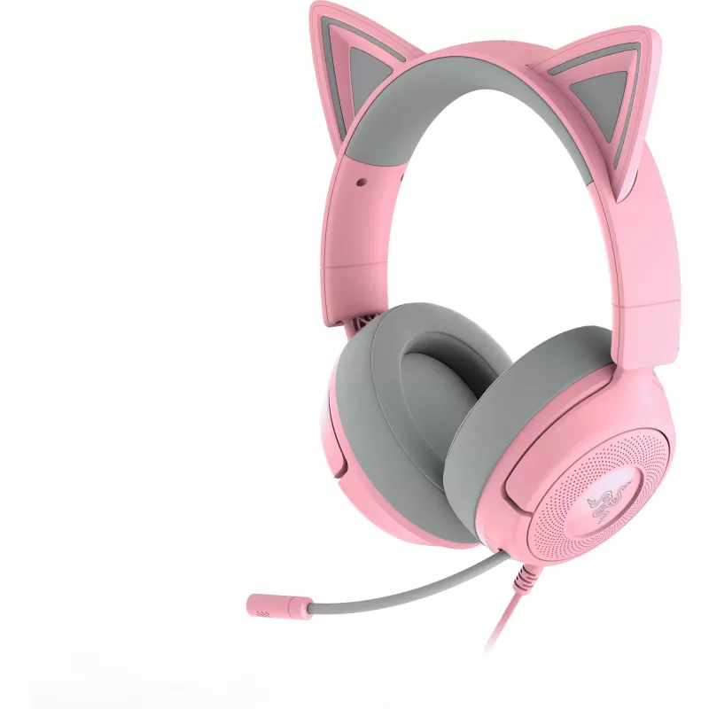 Headset Razer Kraken Kitty V3 X — Kabelgebunden, USB Typ-A, Over-Ear, 20–28kHz, 1,3 m Kabel, Pink