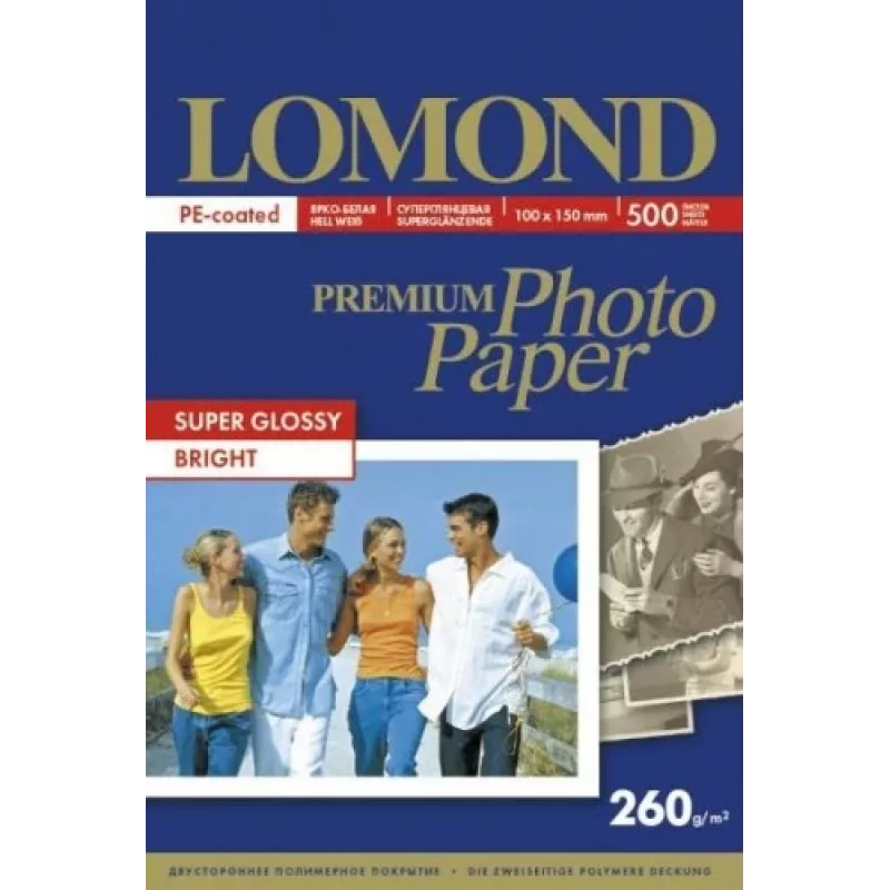 Fotopapier Lomond Premium 260 g/m² 10×15 cm Super Glossy 500 Blatt