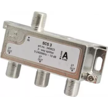 Triax SCS 3 - Kabelsplitter - 75 Ohm - 5 - 2400 MHz - Silber - Weiß - Female - 10,5 dB (349823)
