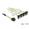 SCSI-Kabel DeLOCK 85685 Schwarz Gelb 1 m 1 x Mini SAS HD SFF-8643 4 x SATA 7 Pin