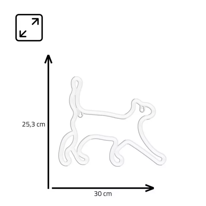 Neon-Dekoleuchte MANTA SNL70WH Style Neon Lights CAT 2 Weiß 70 cm