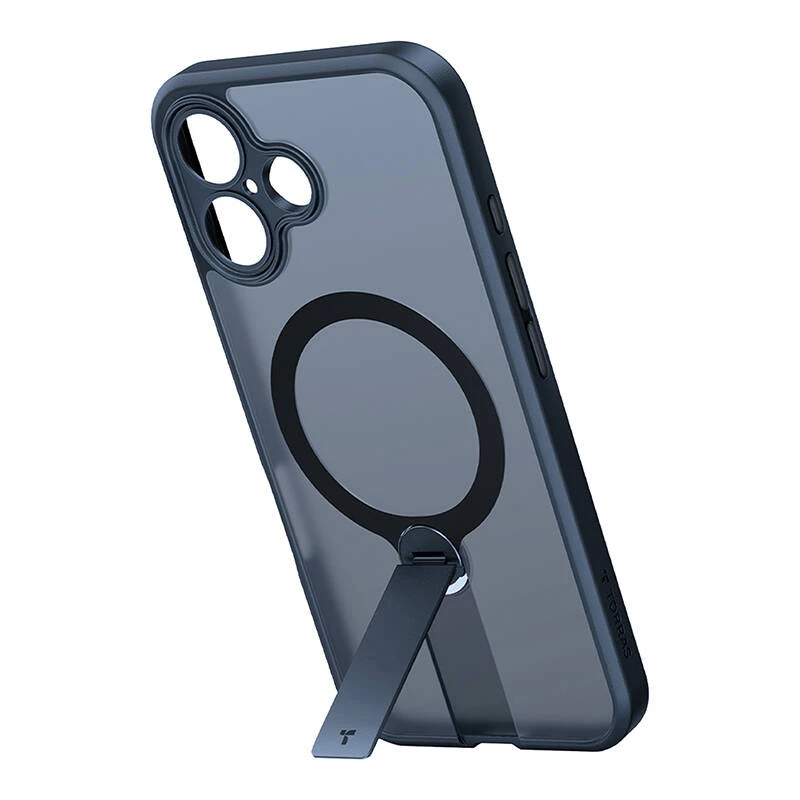 Torras Pstand Spin Hülle für iPhone 16 (Schwarz)