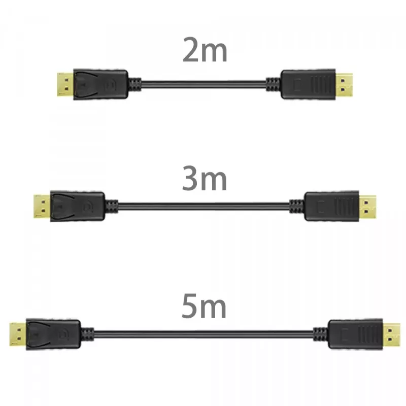 DisplayPort-Kabel Unitek Y-C609BK — 3 m, Stecker-auf-Stecker, schwarz