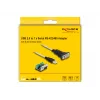 DeLOCK 63465 Serielles Kabel Schwarz Transparent 1,8 m USB Typ-A DB-9