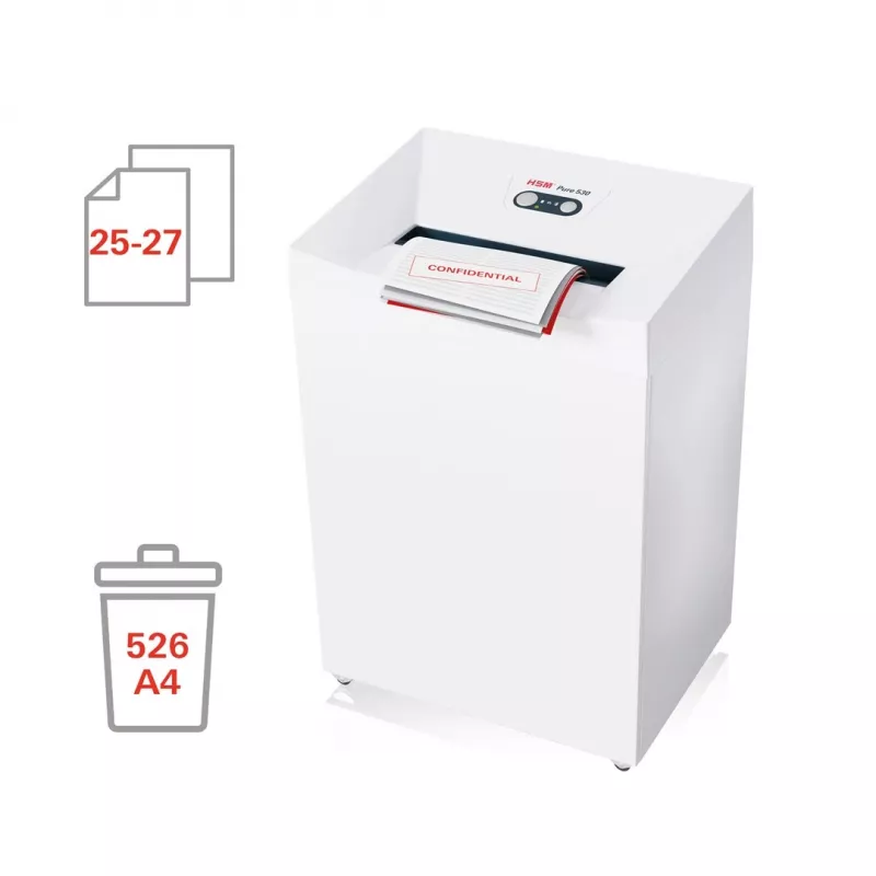 Aktenvernichter HSM Pure 530 Streifenschnitt 300 mm Arbeitsbreite, vernichtet CDs und Kreditkarten