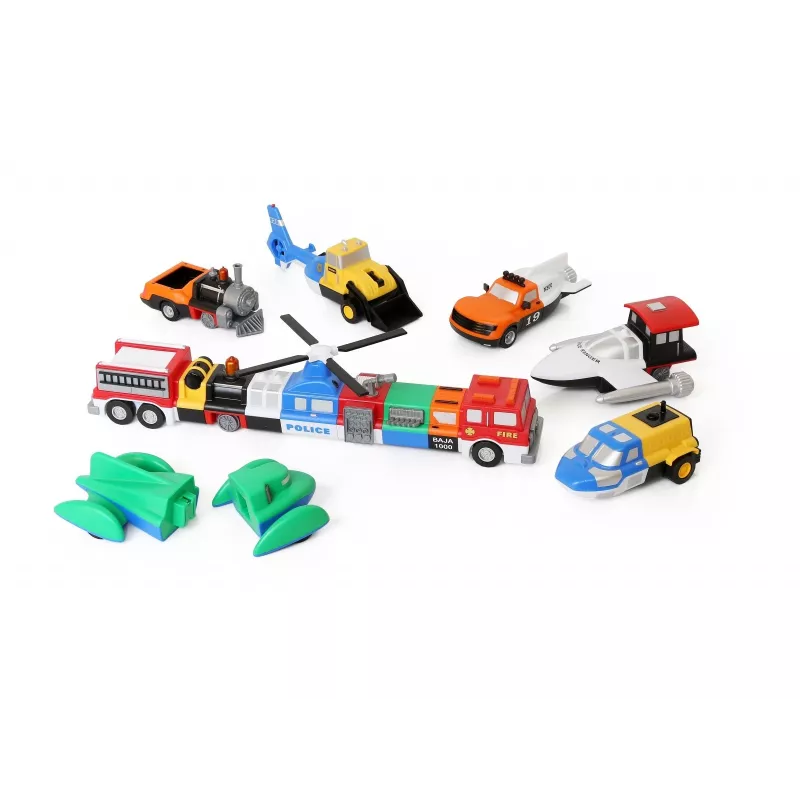 Fahrzeugset Popular Playthings Magnetic Mix or Match