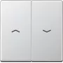 Wandschalter-Abdeckrahmen JUNG A 595 P AL Aluminium-Finish, 1-fach, Metall