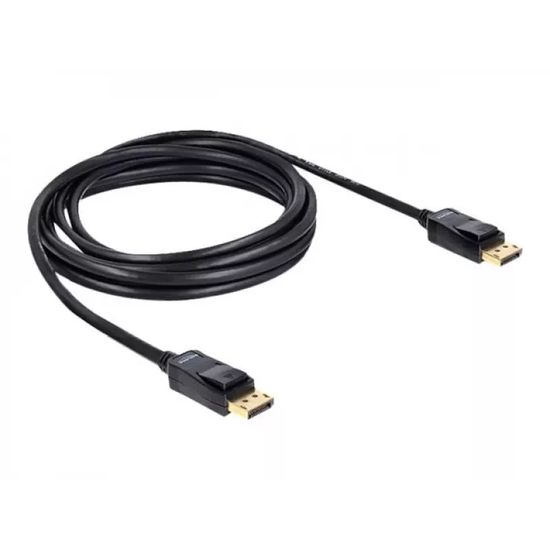 DisplayPort-Kabel DeLOCK 82424 3m Stecker-Stecker Gold Schwarz