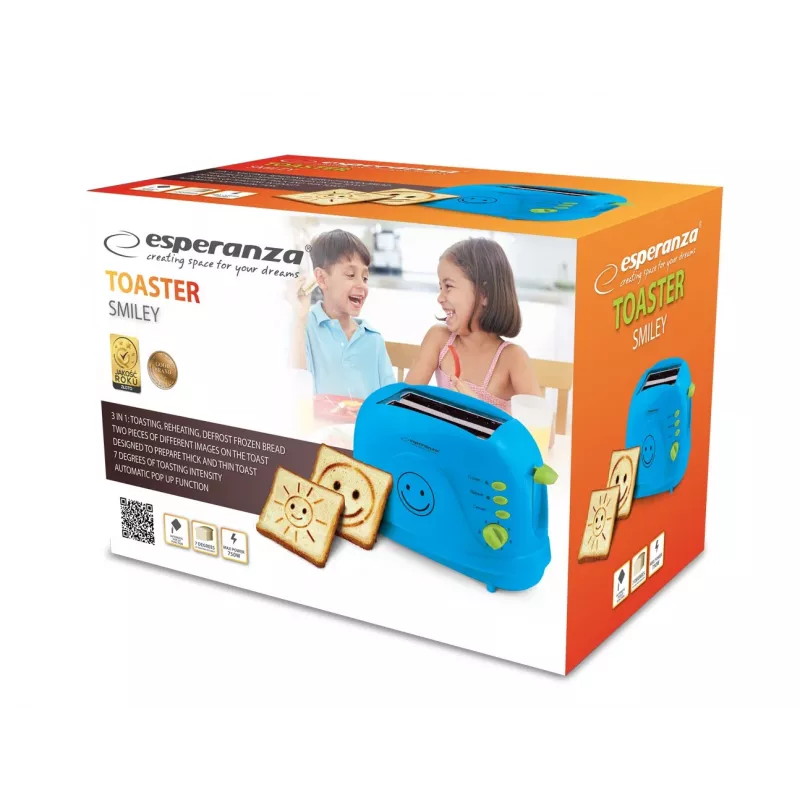 Esperanza EKT003B Toaster 750 W Blau