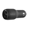 Dual-USB-A-Autoladegerät 12W x2 Schwarz