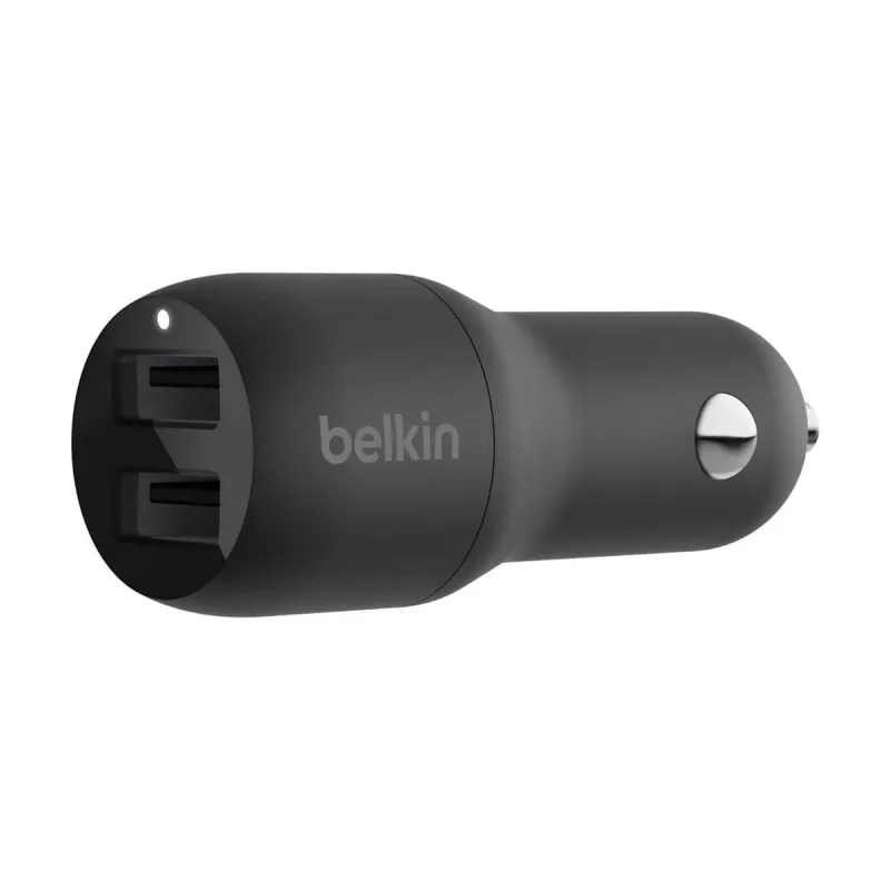 Dual-USB-A-Autoladegerät 12W x2 Schwarz