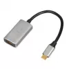IBOX USB-C-auf-HDMI-Adapterkabel, Modell IACFAK, USB-C (Stecker) auf HDMI (Buchse), 4K 60 Hz, gerade Stecker, Silber