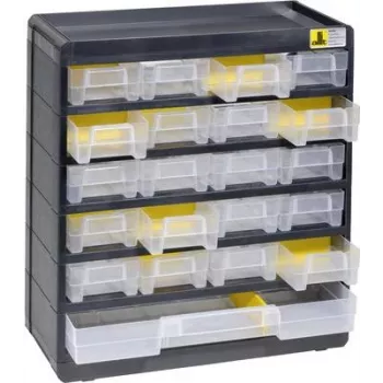 Aufbewahrungsbox allit VarioPlus Basic Modell 458090, 300×335×135 mm, schwarz/gelb