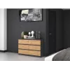 Kommode top e shop M6 120 — Anthrazit/Eiche, 6 Schubladen, 1200×300×770 mm, Spanplatte