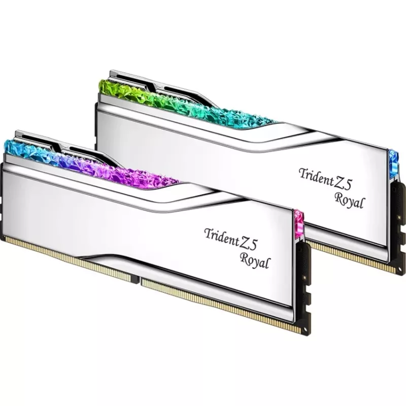 DIMM 48 GB DDR5-8200 (2x 24 GB) Dual-Kit, Memory Silver, F5-8200J4052F24GX2-TR5S, Trident Z5 Royal, INTEL XMP