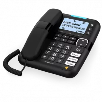 Amplicomms BigTel 1580 DECT-Mobilteil freihändig, hörgerätekompatibel, Wahlwiederholung, Anrufbeantworter LED-Anzeige (ATL1423341)