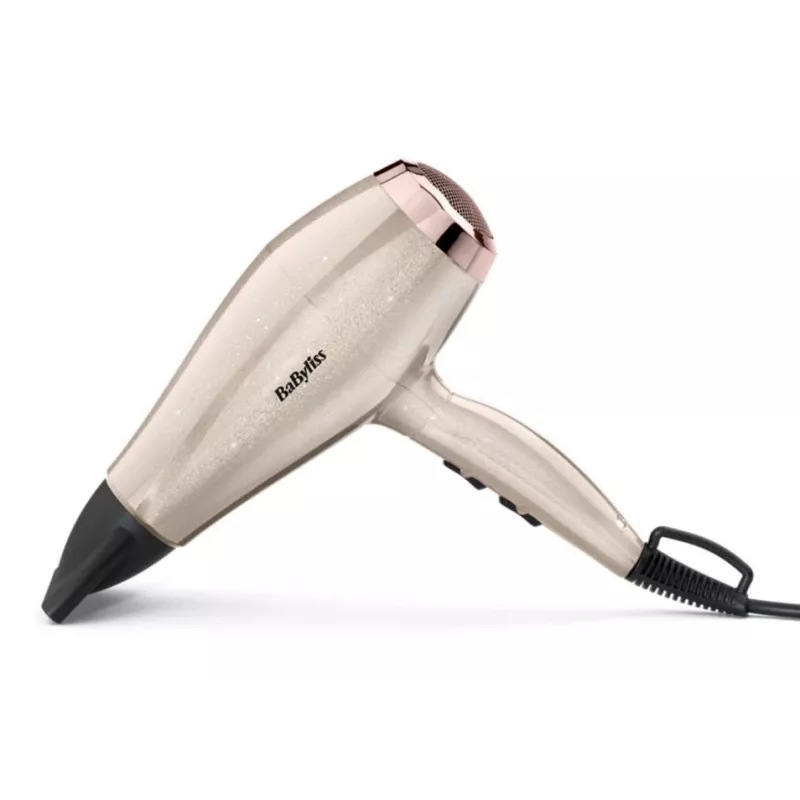 Haartrockner BABYLISS 5914PE — 2000 W, DC-Motor, 3 Heizstufen, 2 Geschwindigkeiten, Kaltstufe, Schwarz/Gold/Rosegold