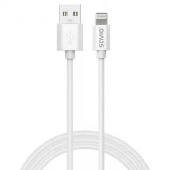 Savio Cl-193 USB-Kabel USB 2.0 2 m USB A USB C/Lightning Weiß